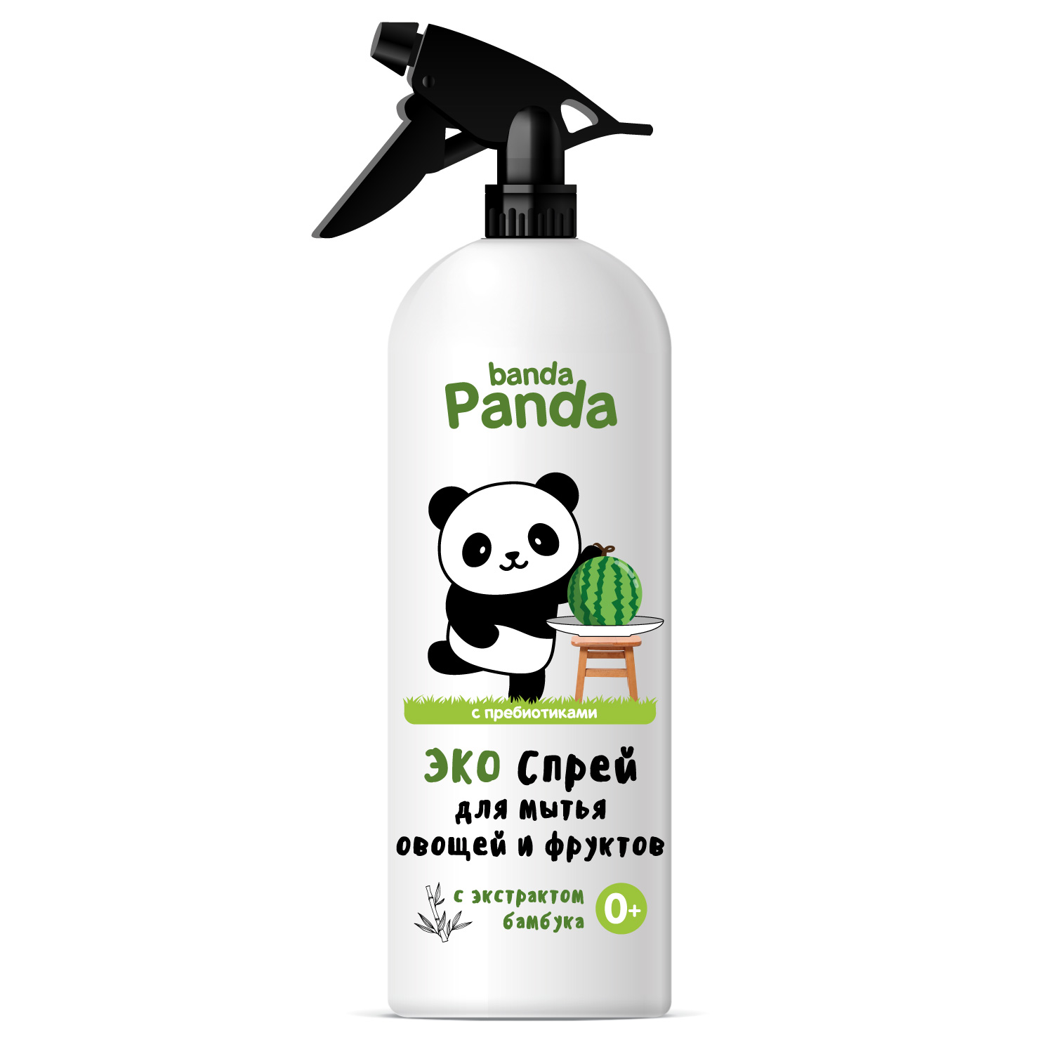 Универсальное средство для мытья овощей и фруктов с антимикробным эффектом серии banda Panda, 1000 мл.