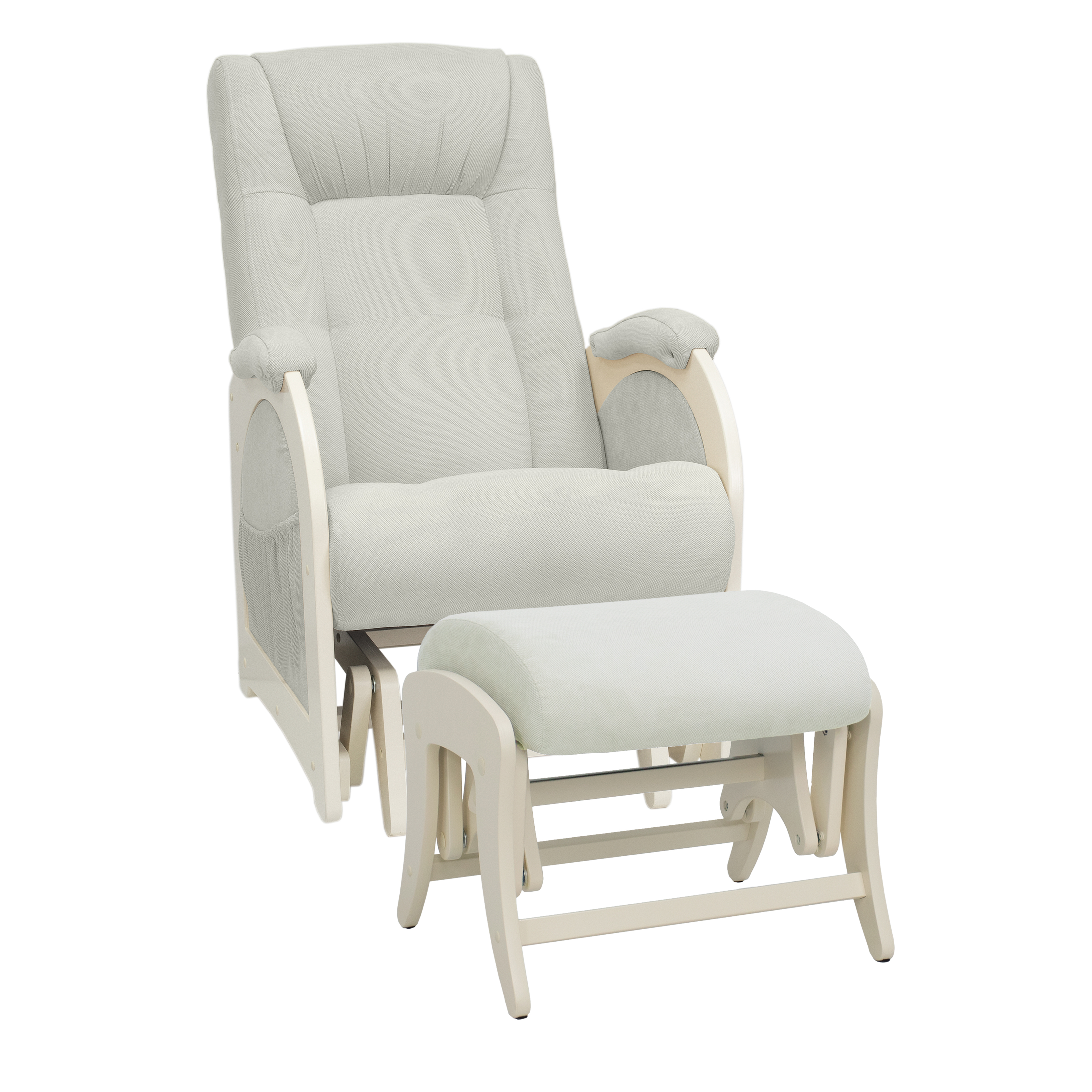 Комплект кресло-глайдер с пуфом для беременных и кормящих Milli Joy, Дуб шампань, ткань Verona