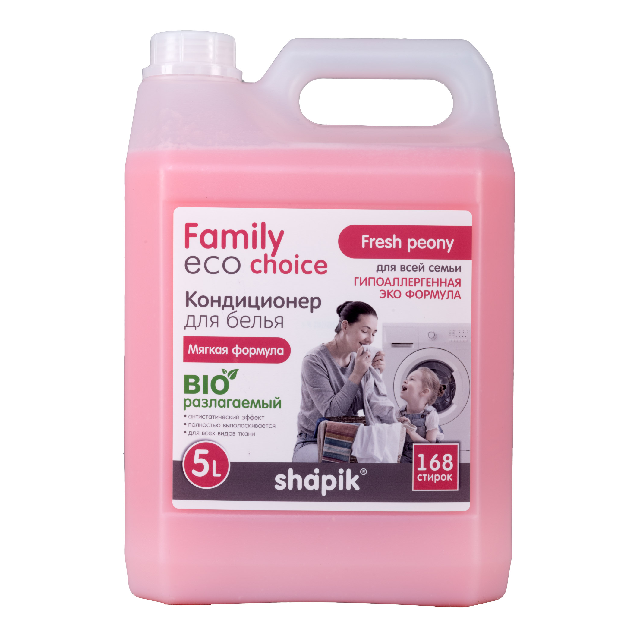 Кондиционер для белья Cупер мягкость Fresh Peony серии Family Есо Сhoice, 5  л.