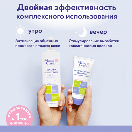 Гидрогенизированное легкое масло-спрей от растяжек серии Mama Com.fort, 250 мл. Гидрогенизированное легкое масло-спрей от растяжек серии Mama Com.fort, 250 мл.