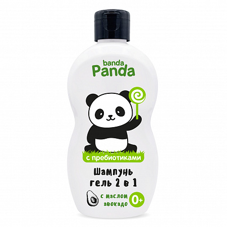Детский шампунь-гель 2 в 1 для купания серии banda Panda, 400 мл.