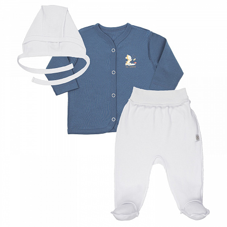 Набор одежды для малыша (чепчик, кофточка, ползунки на мягком поясе)