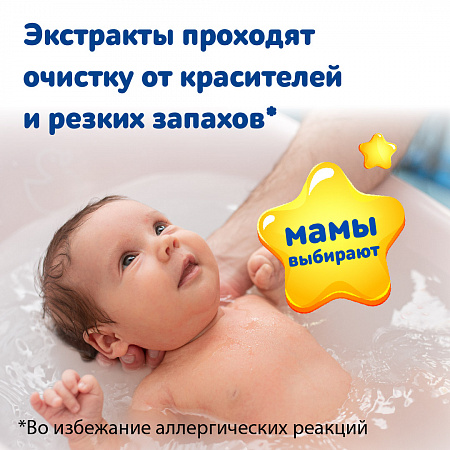 Натуральный комплекс экстрактов трав (Мята и Пустырник) для купания Баю-Бай серии Наша мама, 500 мл.