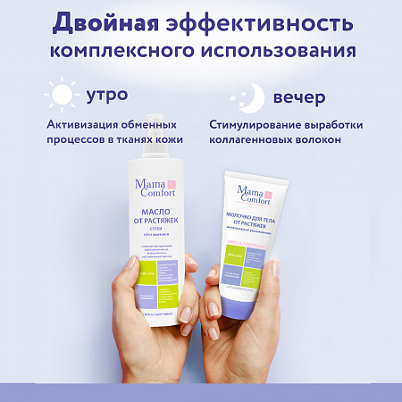 Увлажняющее молочко для тела от растяжек серии Mama Com.fort, 175 мл. Увлажняющее молочко для тела от растяжек серии Mama Com.fort, 175 мл.